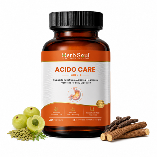 Herb Soul Acido Care Capsule bottle - Ayurvedic acidity and heartburn relief