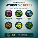 Liver Care Tablet plant-based ingredients - Milk Thistle, Kutki, Kalmegh, Bhumi Amla