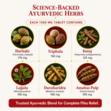 Piles Care Tablet plant-based ingredients and herbal formula