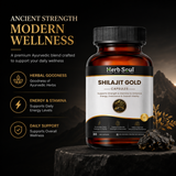 Shilajit Gold Tablet ingredients - Himalayan shilajit with plant-based herbs