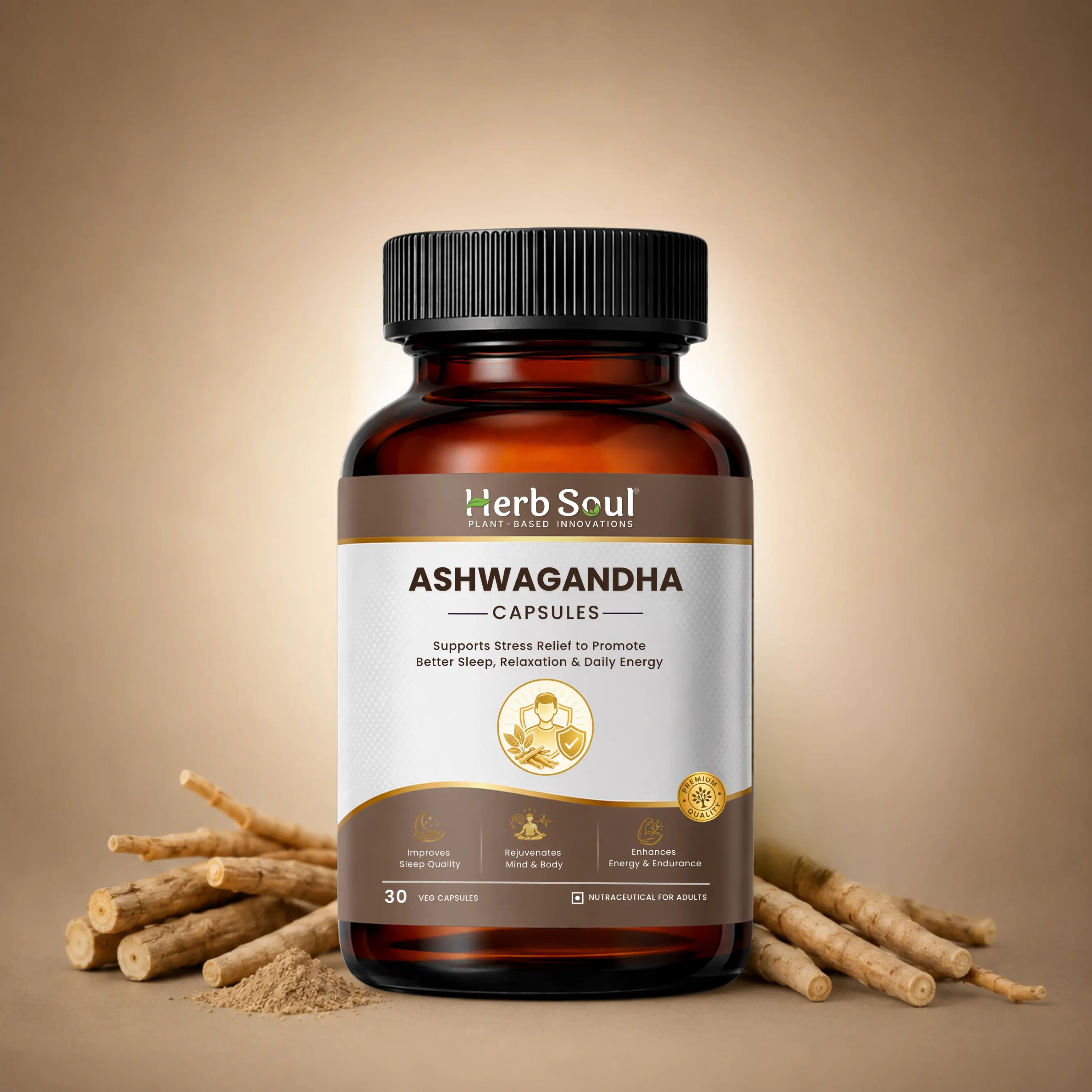 Ashwagandha Capsule — Stress Relief, Better Sleep & Daily Energy