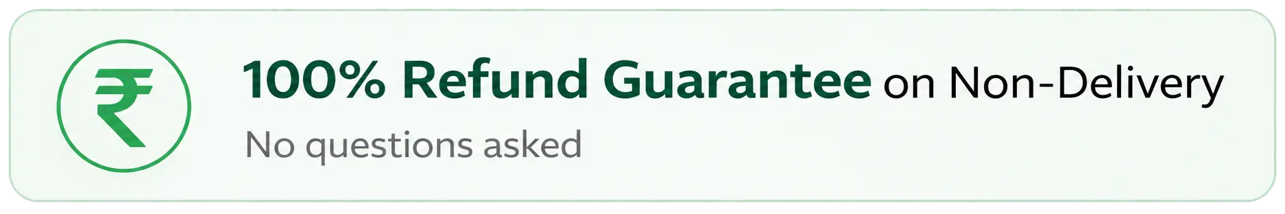 Refund guarantee